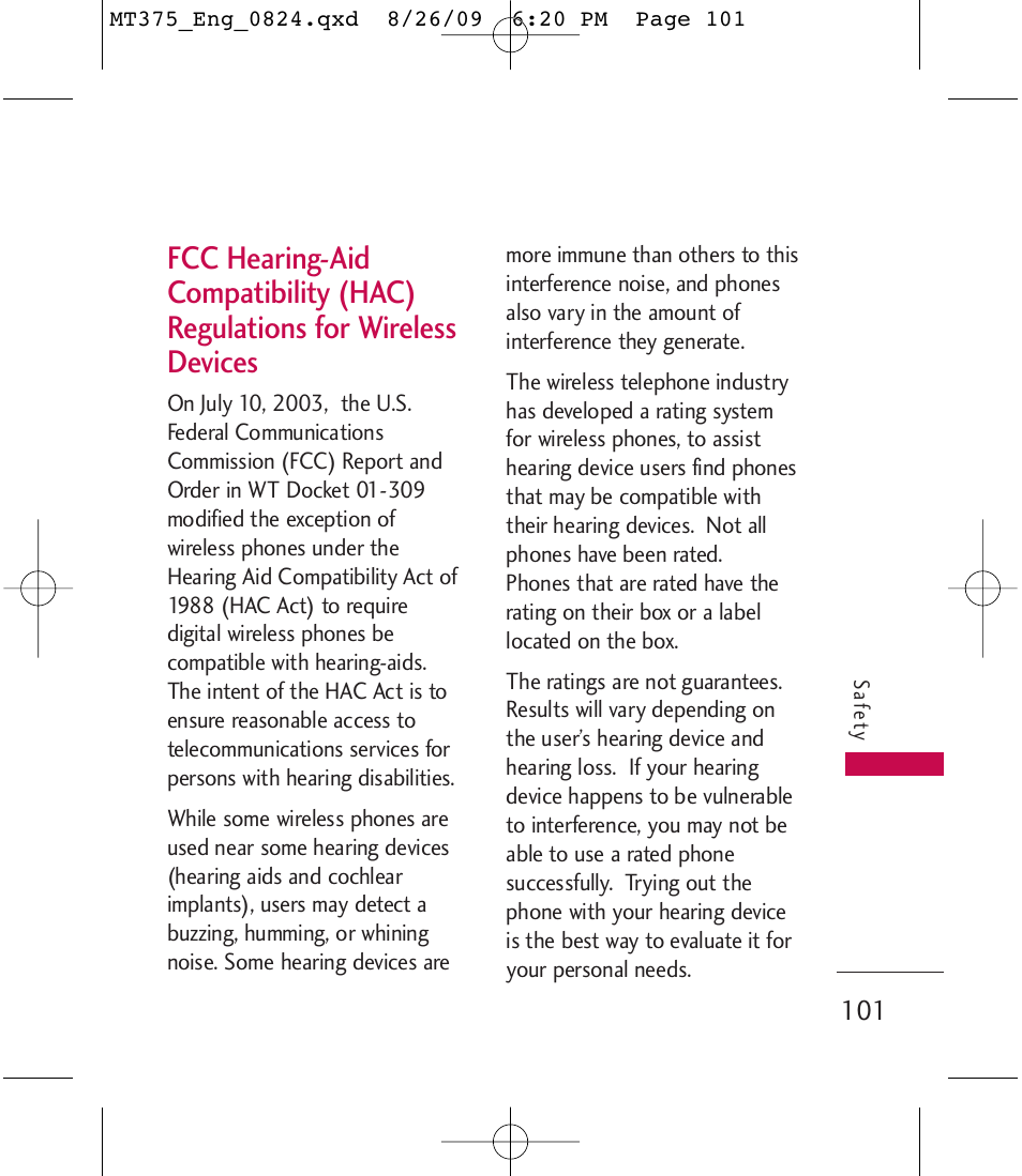 LG MT375 User Manual | Page 101 / 111