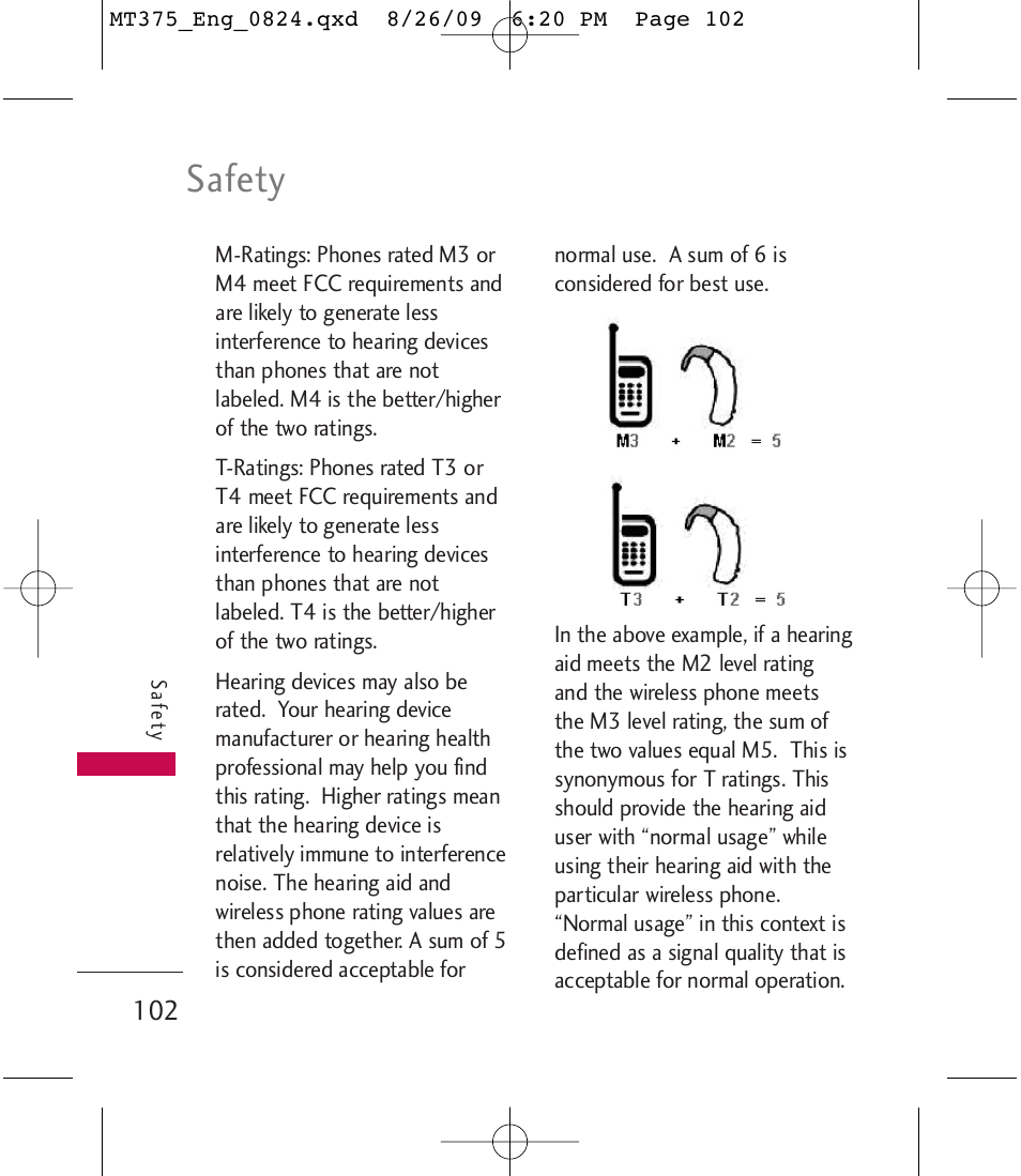 Safety | LG MT375 User Manual | Page 102 / 111