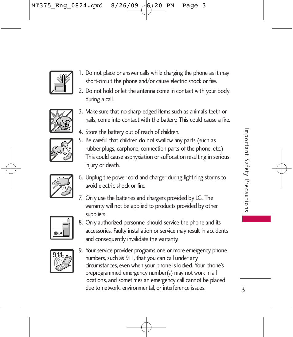 LG MT375 User Manual | Page 3 / 111