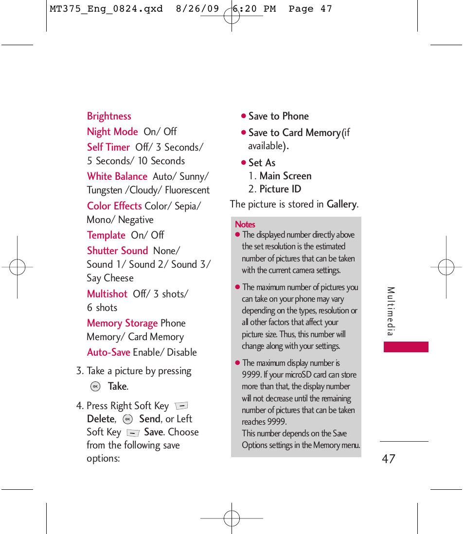 LG MT375 User Manual | Page 47 / 111