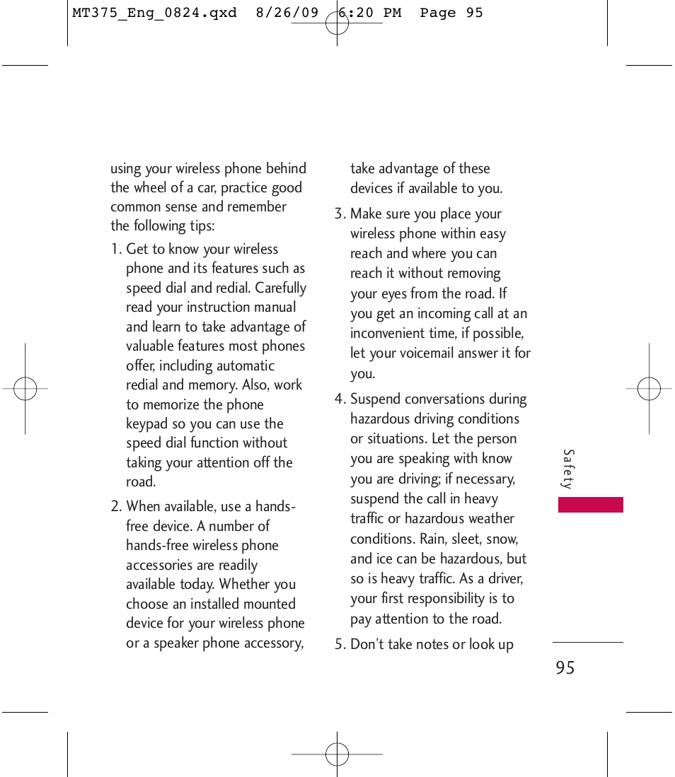 LG MT375 User Manual | Page 95 / 111