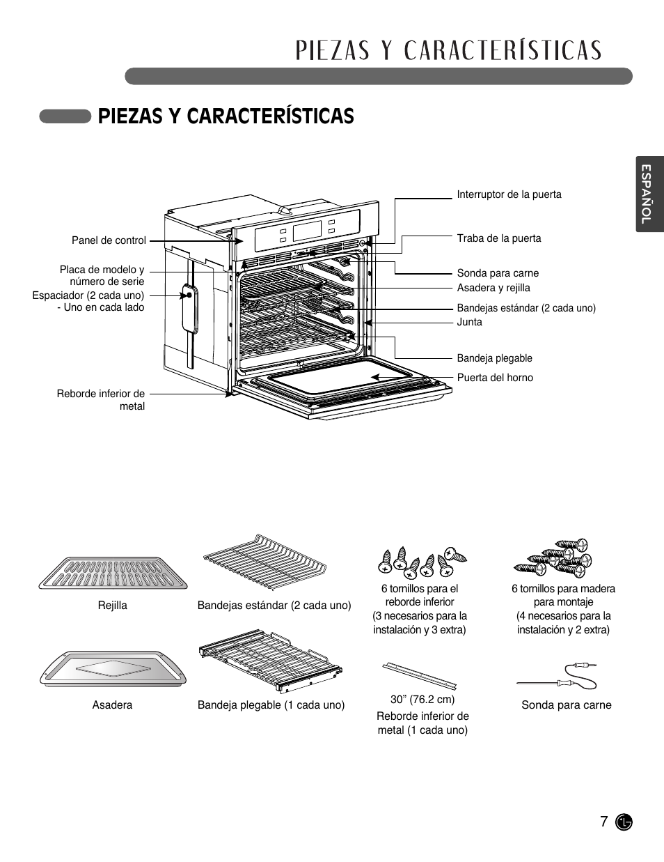 Piezas y características | LG LSWS305ST User Manual | Page 47 / 80