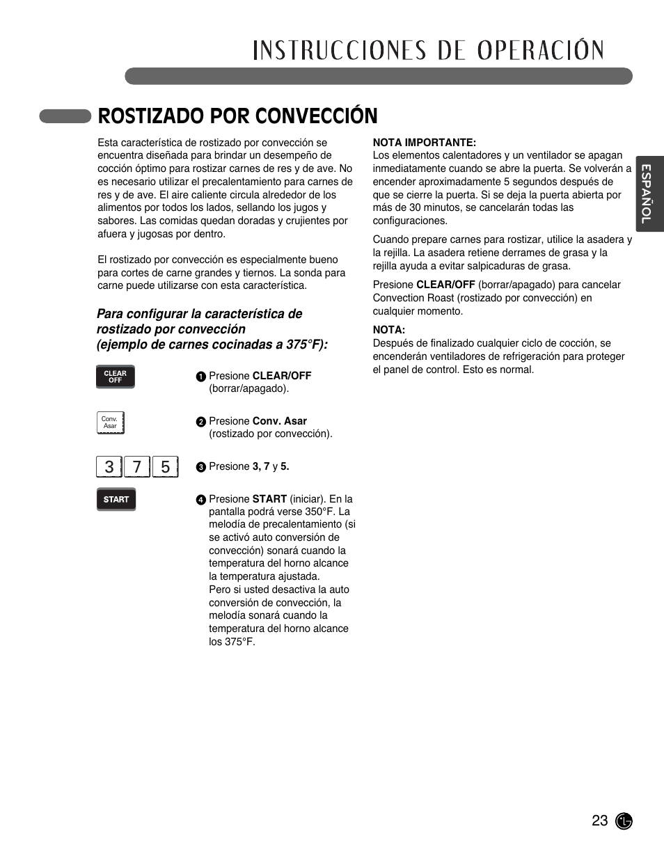Rostizado por convección | LG LSWS305ST User Manual | Page 63 / 80