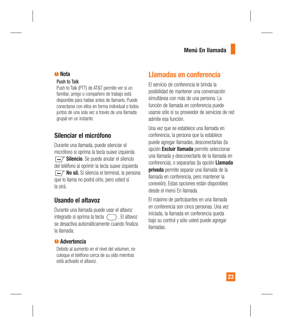 Llamadas en conferencia | LG GU292 User Manual | Page 141 / 242