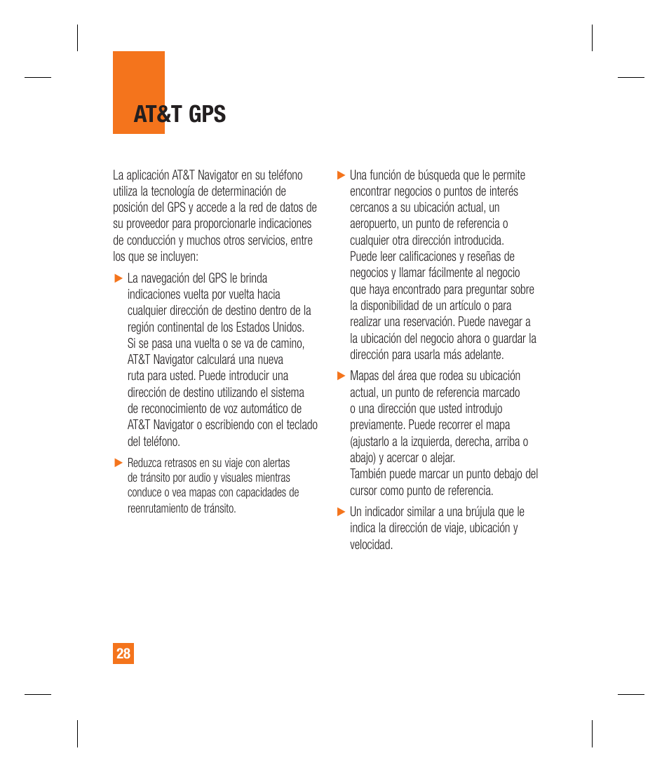 At&t gps | LG GU292 User Manual | Page 146 / 242