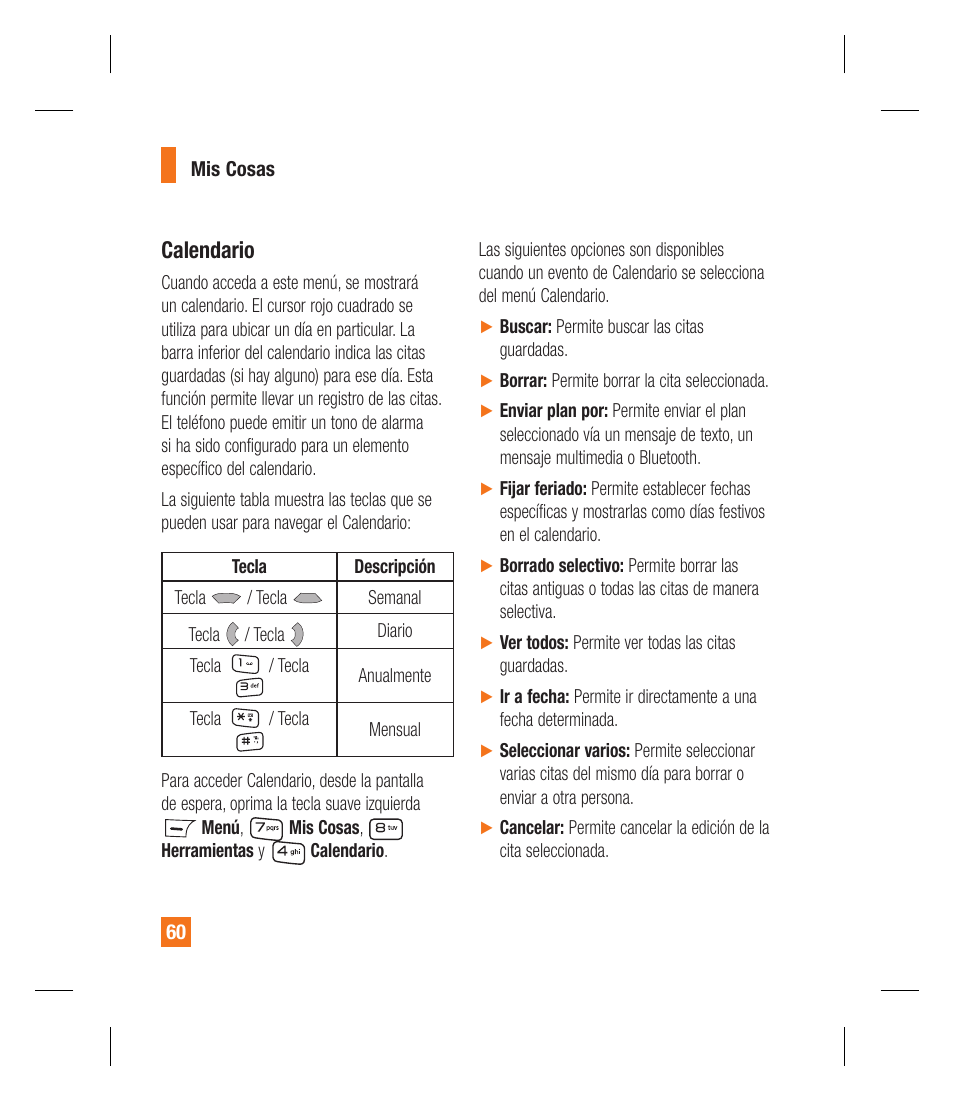 Calendario | LG GU292 User Manual | Page 178 / 242