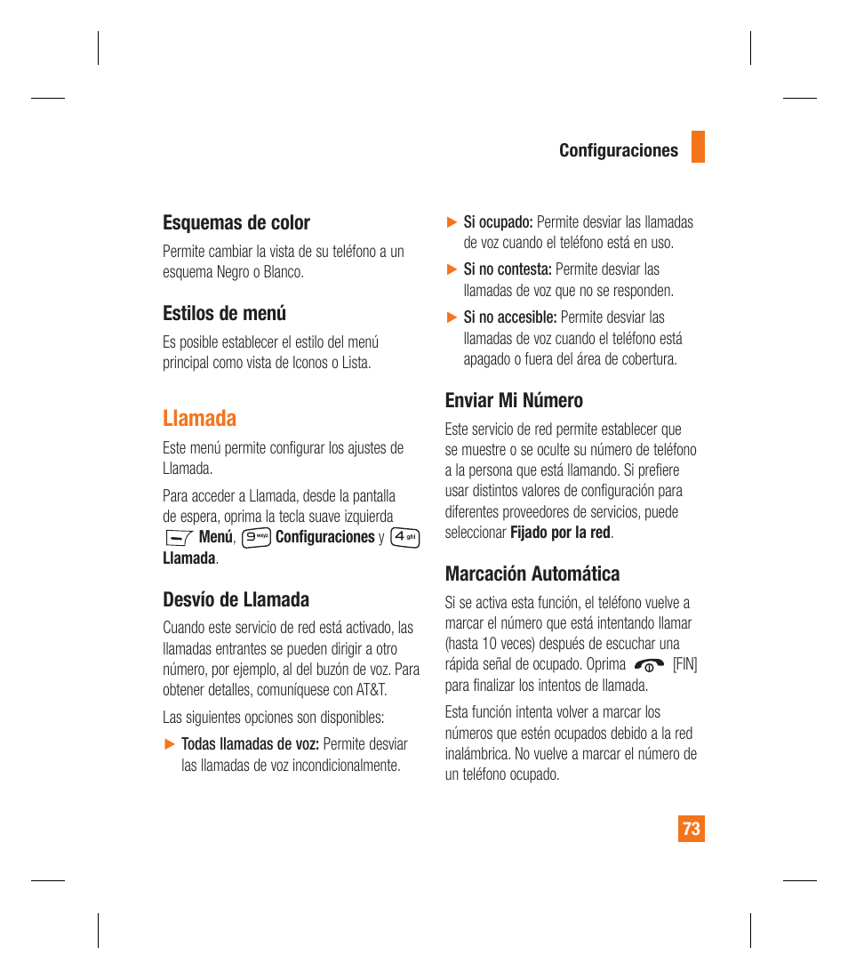 Llamada | LG GU292 User Manual | Page 191 / 242