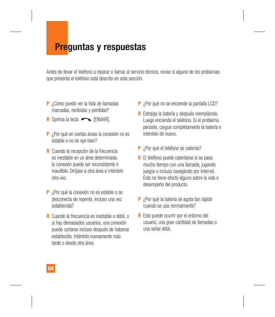 Preguntas y respuestas | LG GU292 User Manual | Page 202 / 242