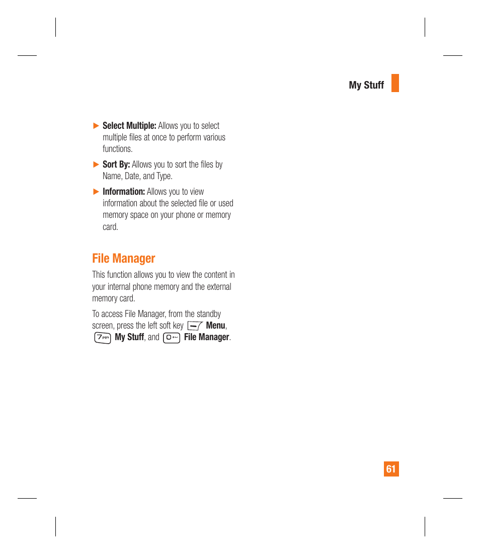 File manager | LG GU292 User Manual | Page 65 / 242