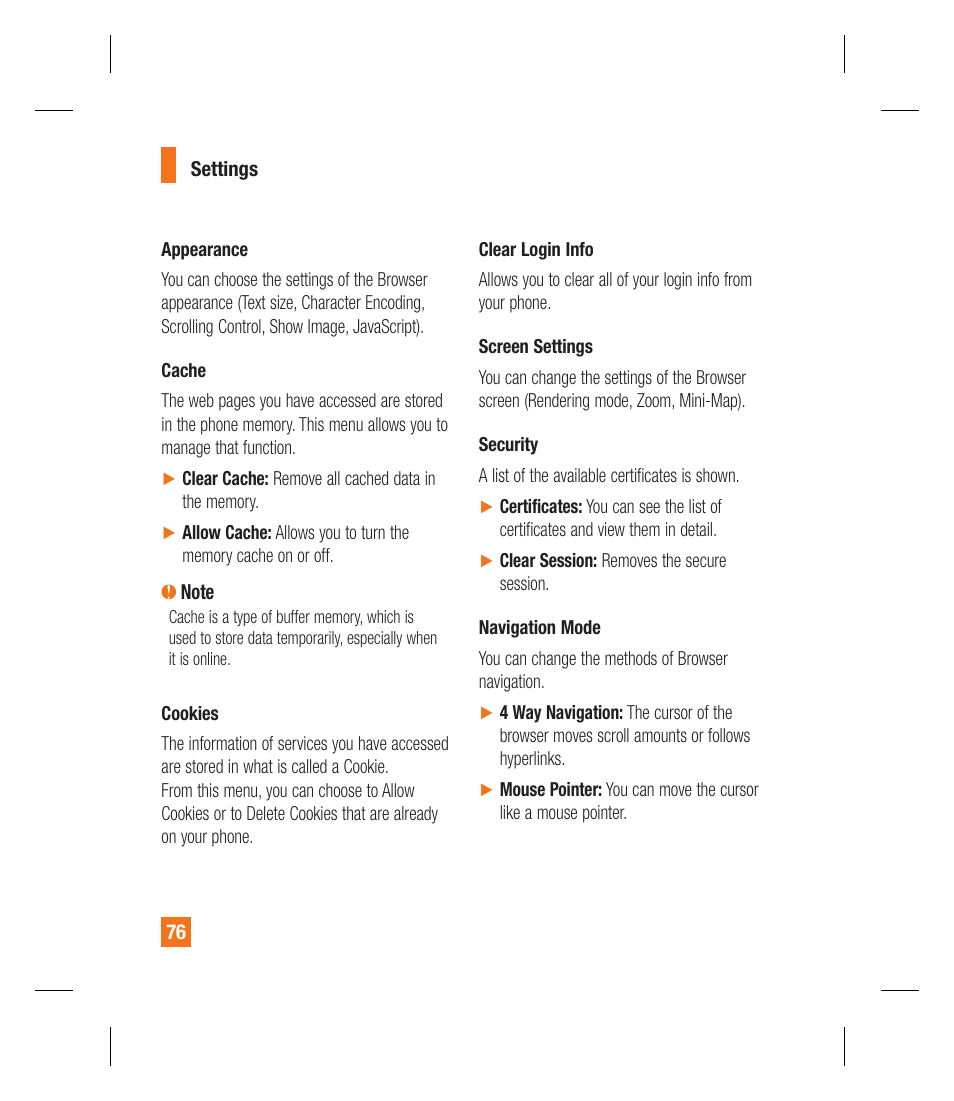 LG GU292 User Manual | Page 80 / 242