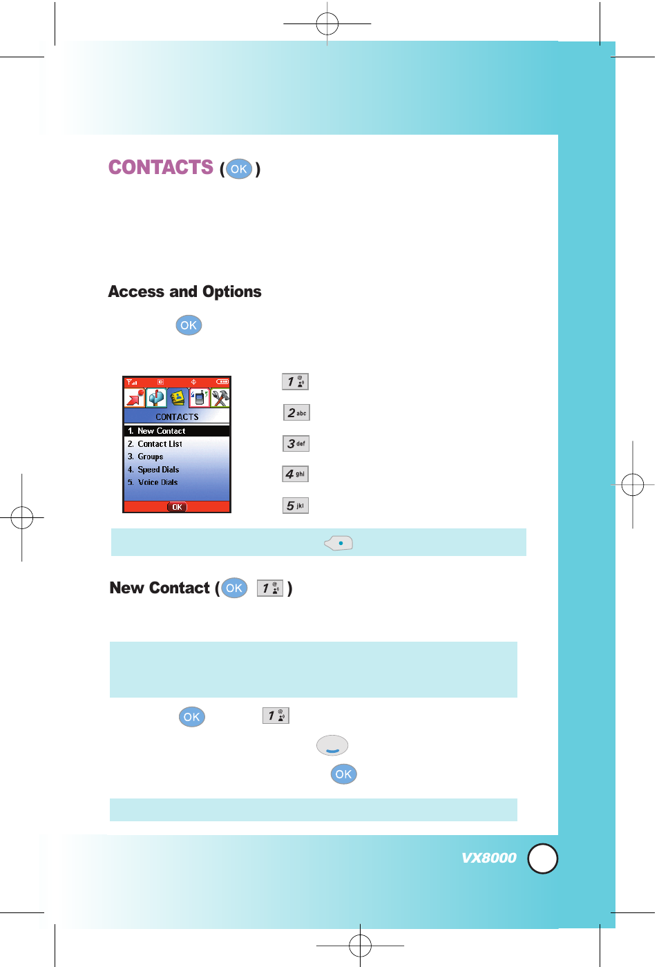 Contacts | LG VX8000 User Manual | Page 44 / 131