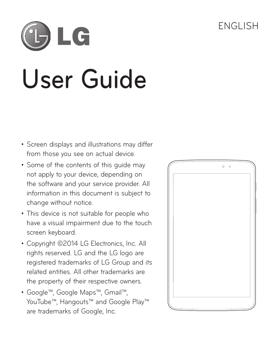 User guide | LG LGV500 User Manual | Page 3 / 138