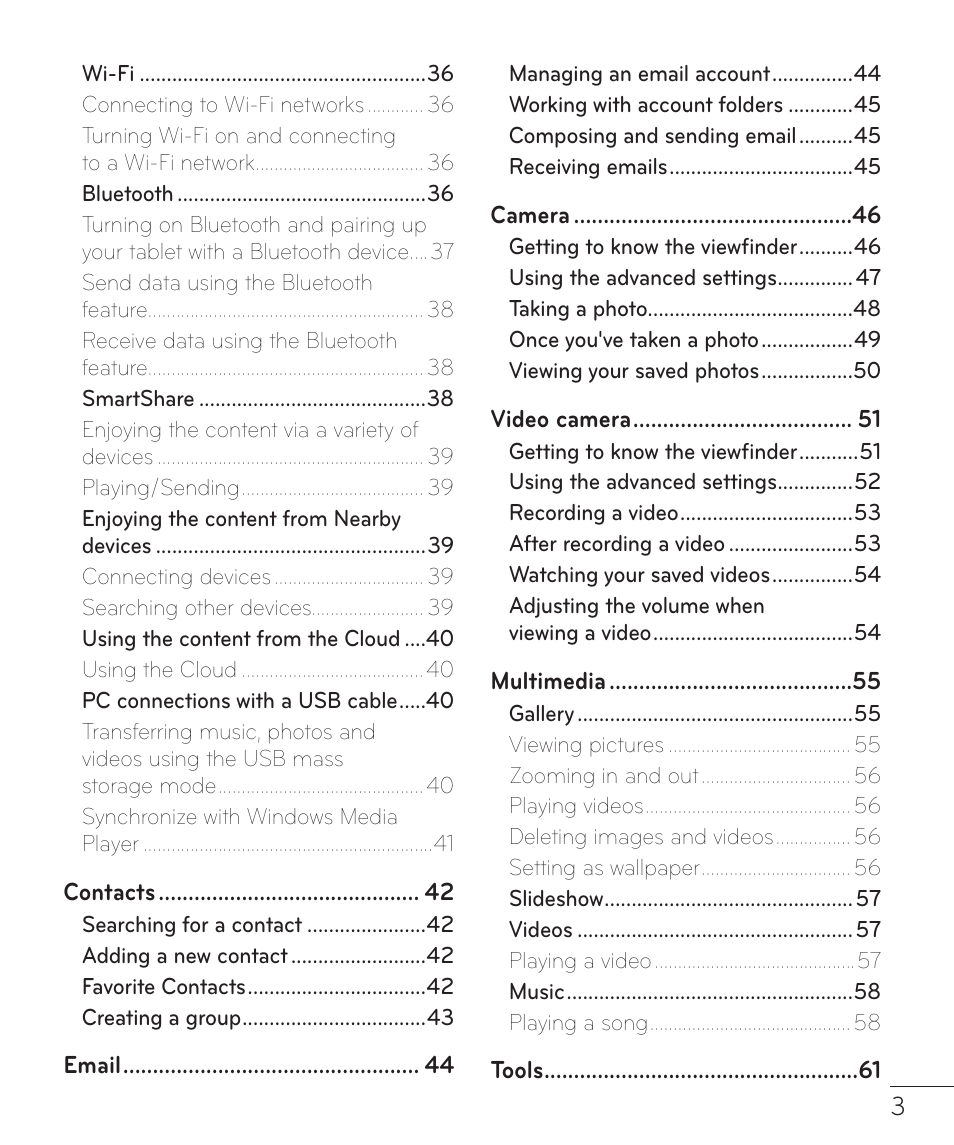 LG LGV500 User Manual | Page 5 / 138