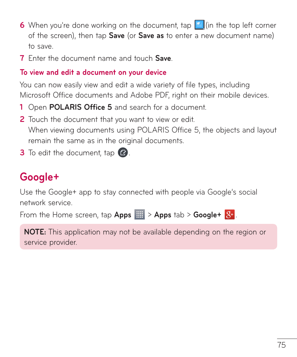 Google | LG LGV500 User Manual | Page 77 / 138