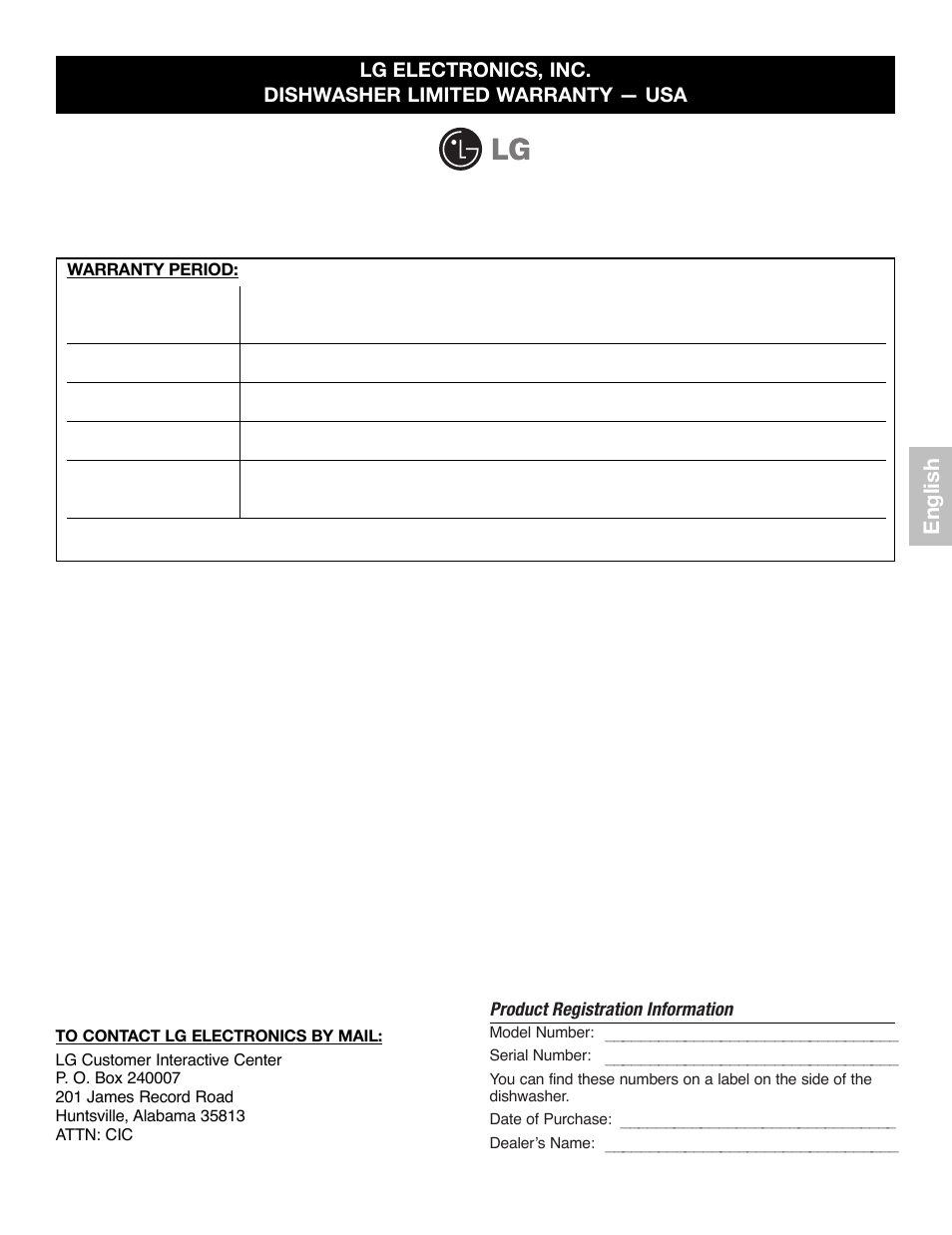 English | LG LDF6920BB User Manual | Page 23 / 72