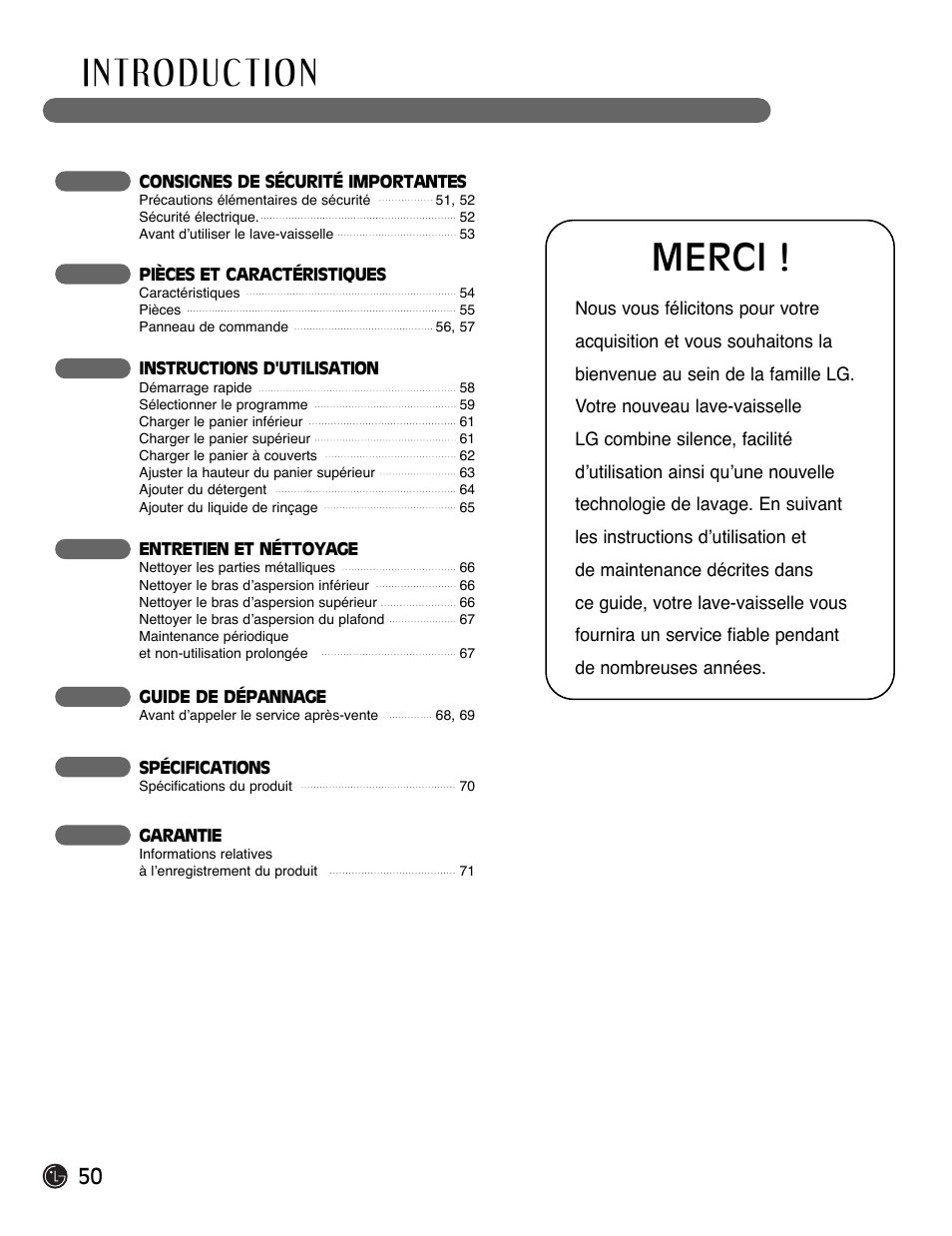 Merci | LG LDF6920BB User Manual | Page 50 / 72