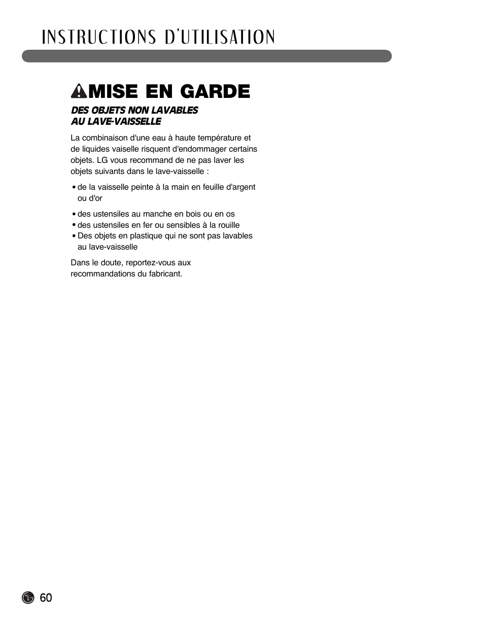 LG LDF6920BB User Manual | Page 60 / 72