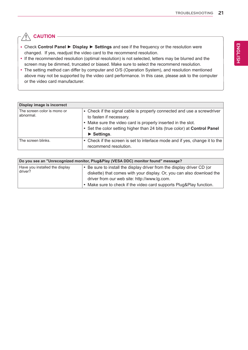 LG EB2742V-BN User Manual | Page 22 / 26