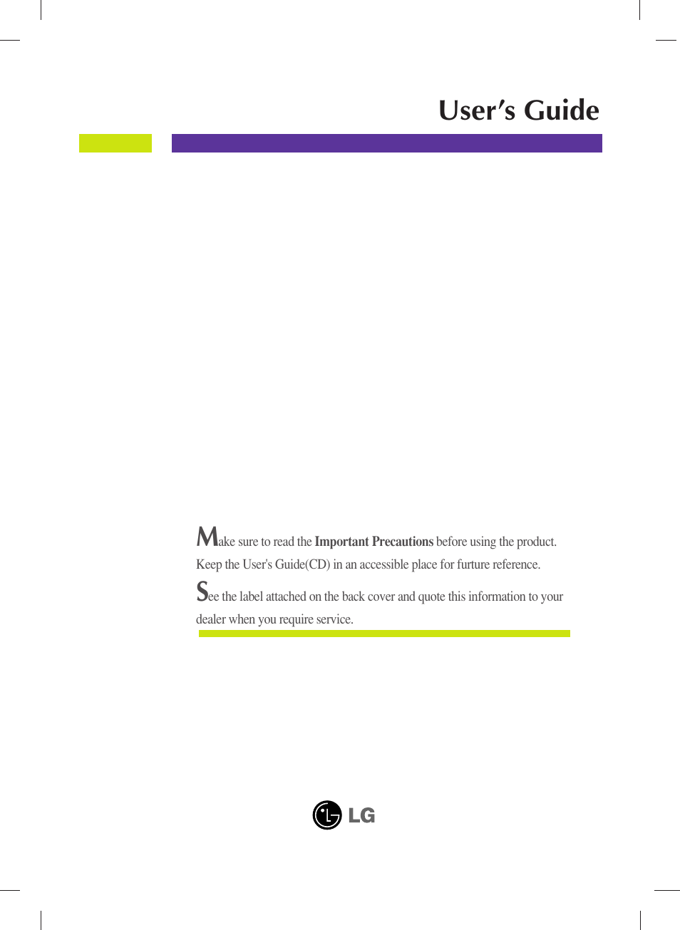 LG T730SHMK User Manual | 18 pages