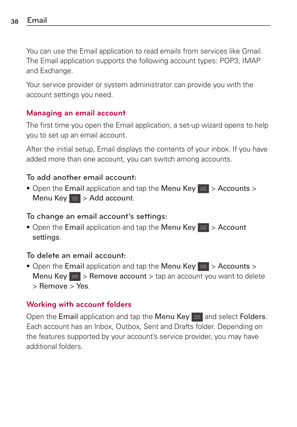 Email | LG LGMS769 User Manual | Page 39 / 113