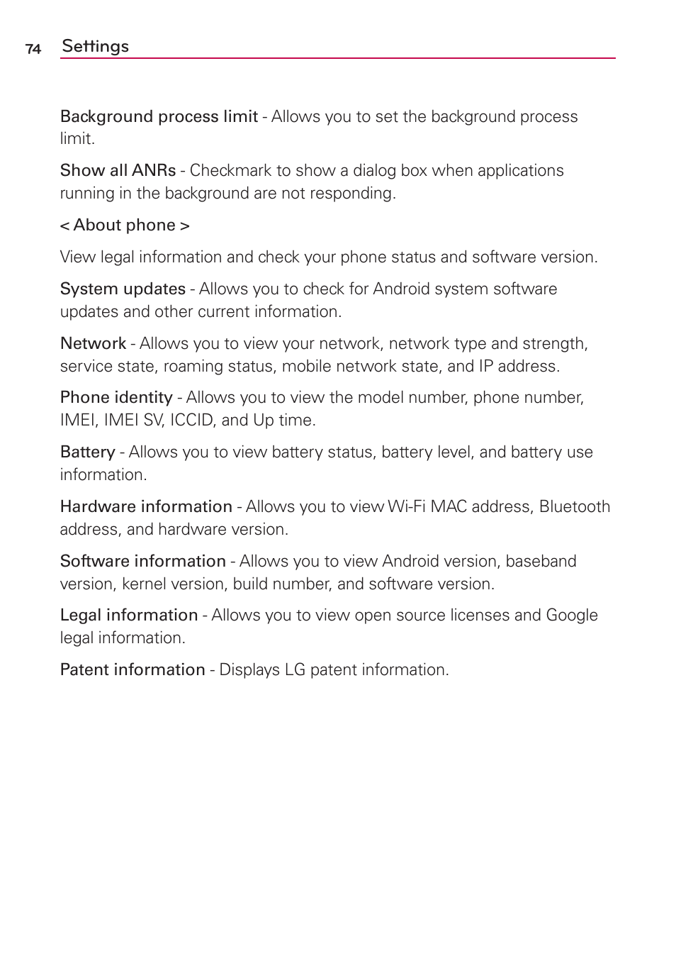 LG LGMS769 User Manual | Page 75 / 113