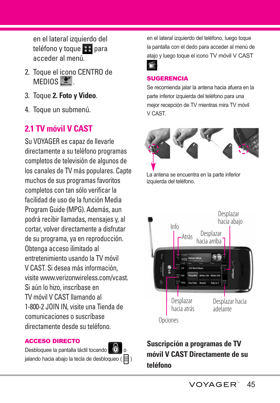 1 tv móvil v cast | LG LGVX10000S User Manual | Page 227 / 373