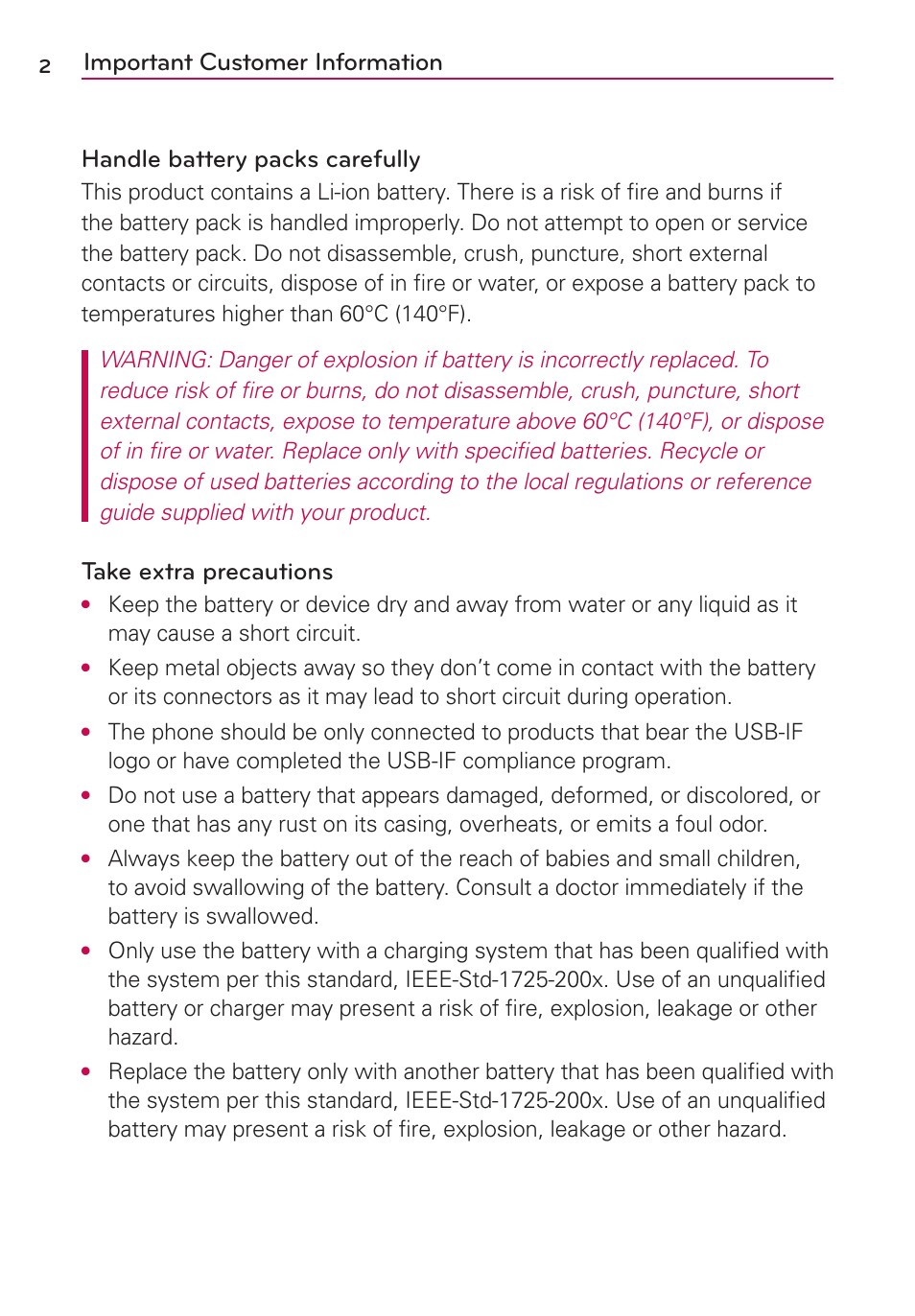 Take extra precautions | LG LGMS323 User Manual | Page 4 / 114