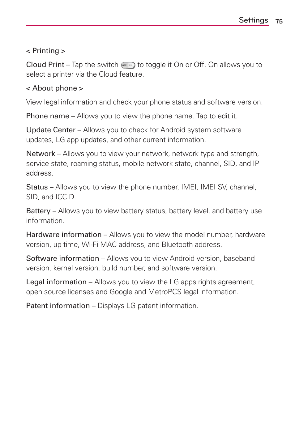 LG LGMS323 User Manual | Page 77 / 114