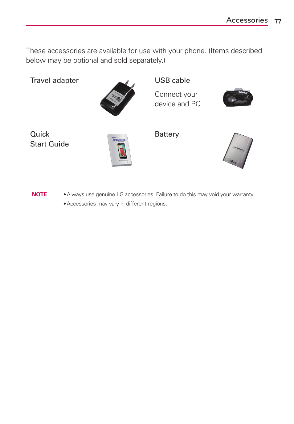 Accessories | LG LGMS323 User Manual | Page 79 / 114