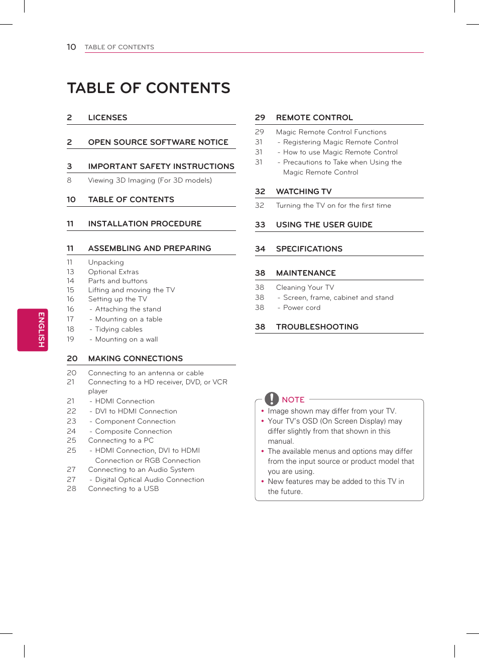 LG 60LS5750 User Manual | Page 12 / 42