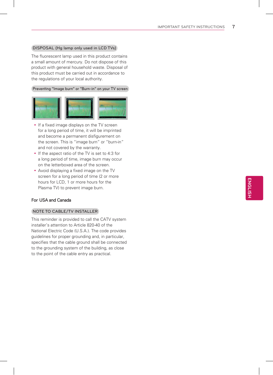 LG 60LS5750 User Manual | Page 9 / 42