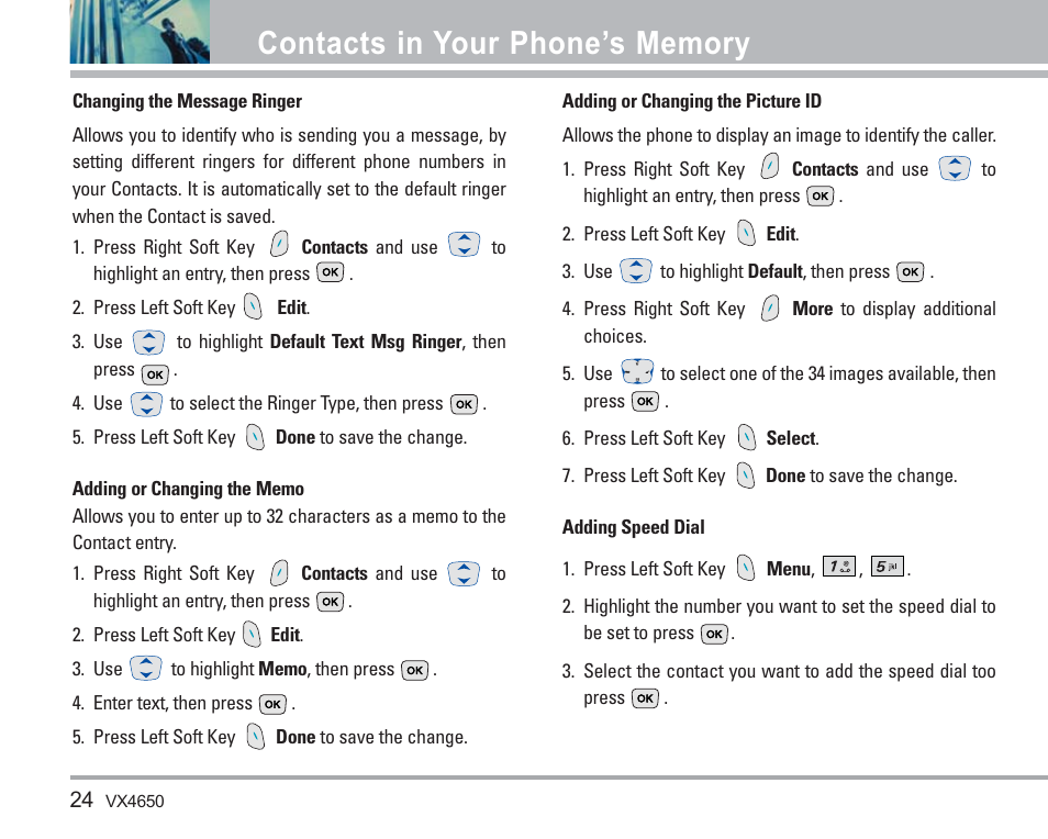 LG VX4650 User Manual | Page 25 / 180