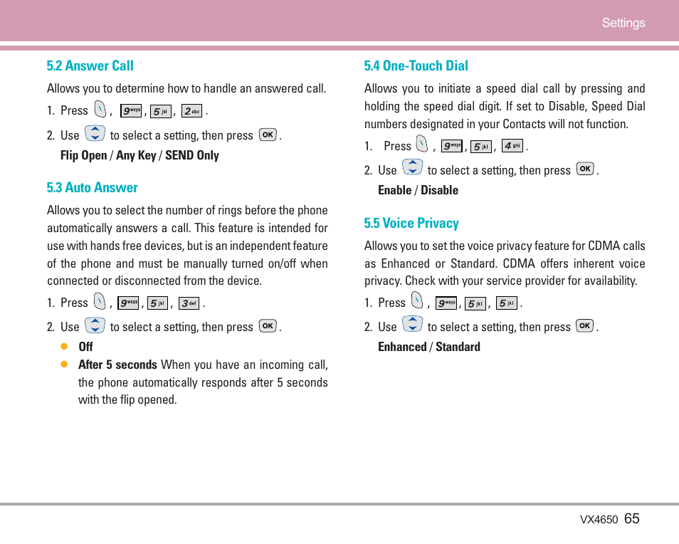 LG VX4650 User Manual | Page 66 / 180