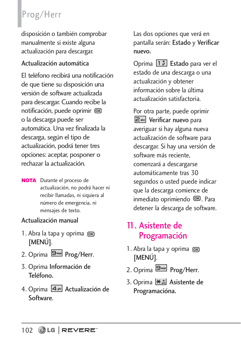 Prog/herr, Asistente de programación | LG LGVN150 User Manual | Page 235 / 275