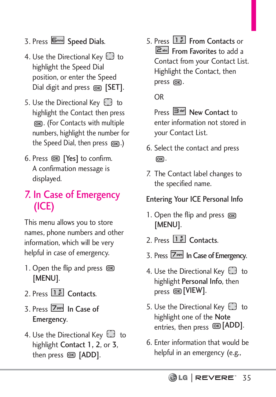 LG LGVN150 User Manual | Page 37 / 275