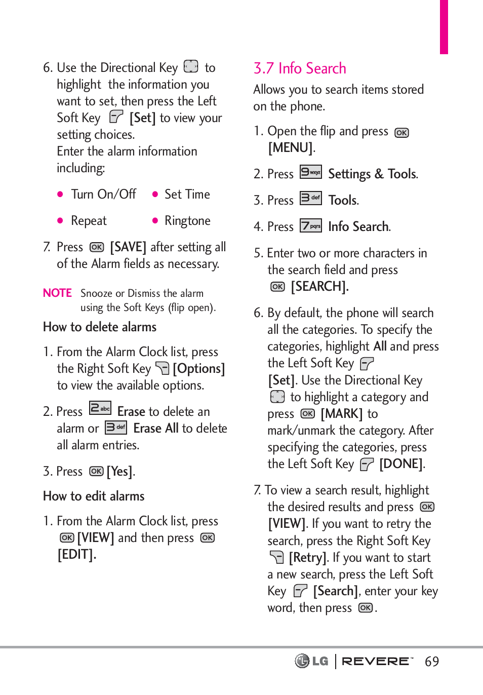 7 info search | LG LGVN150 User Manual | Page 71 / 275