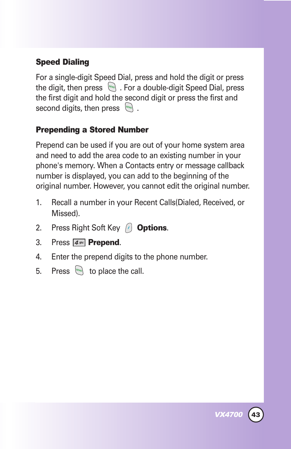 LG VX4700 User Manual | Page 44 / 138