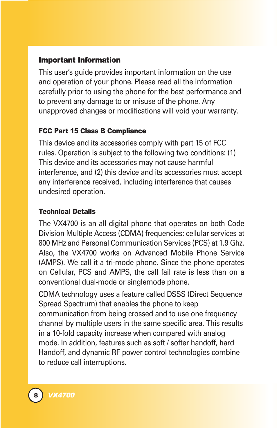 LG VX4700 User Manual | Page 9 / 138