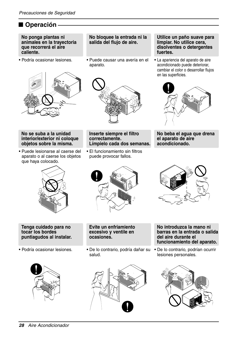 Operación | LG LT121CNR User Manual | Page 28 / 48