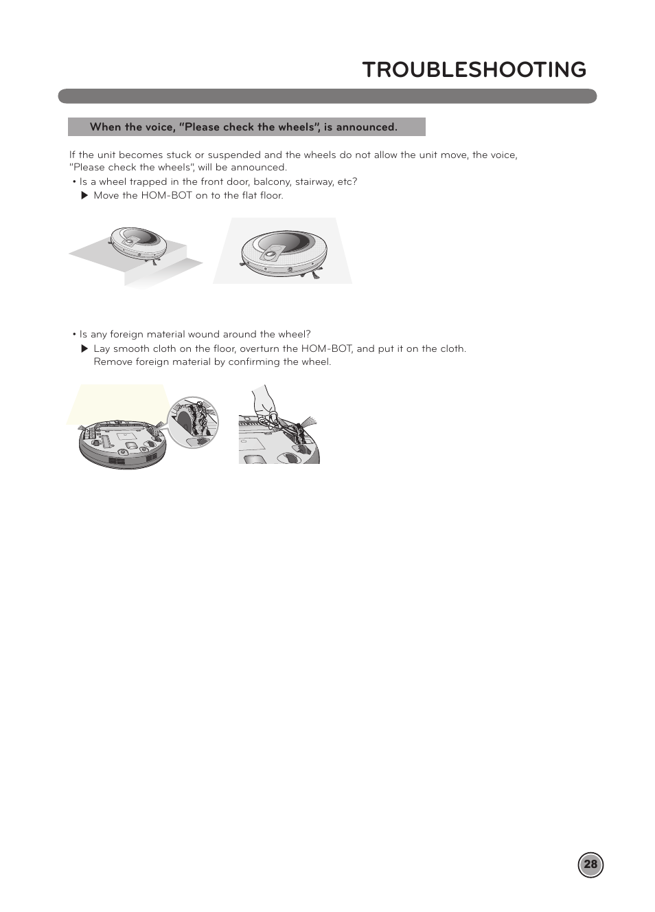 Troubleshooting | LG LRV5900 User Manual | Page 31 / 40