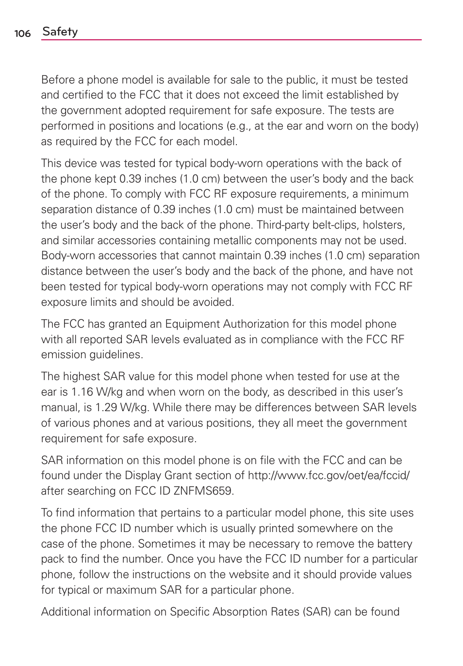 LG MS659 User Manual | Page 108 / 121