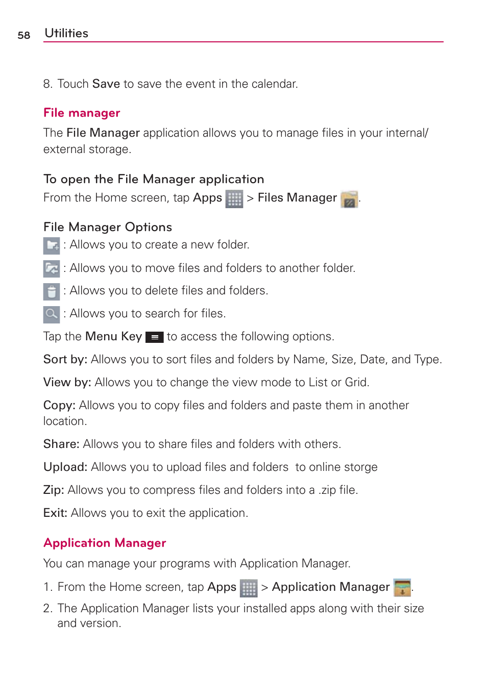 LG MS659 User Manual | Page 60 / 121