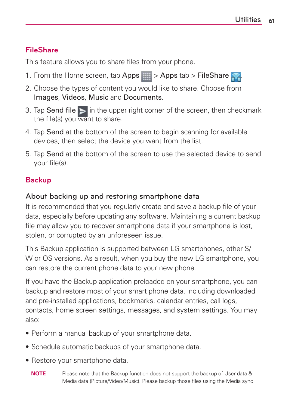LG MS659 User Manual | Page 63 / 121