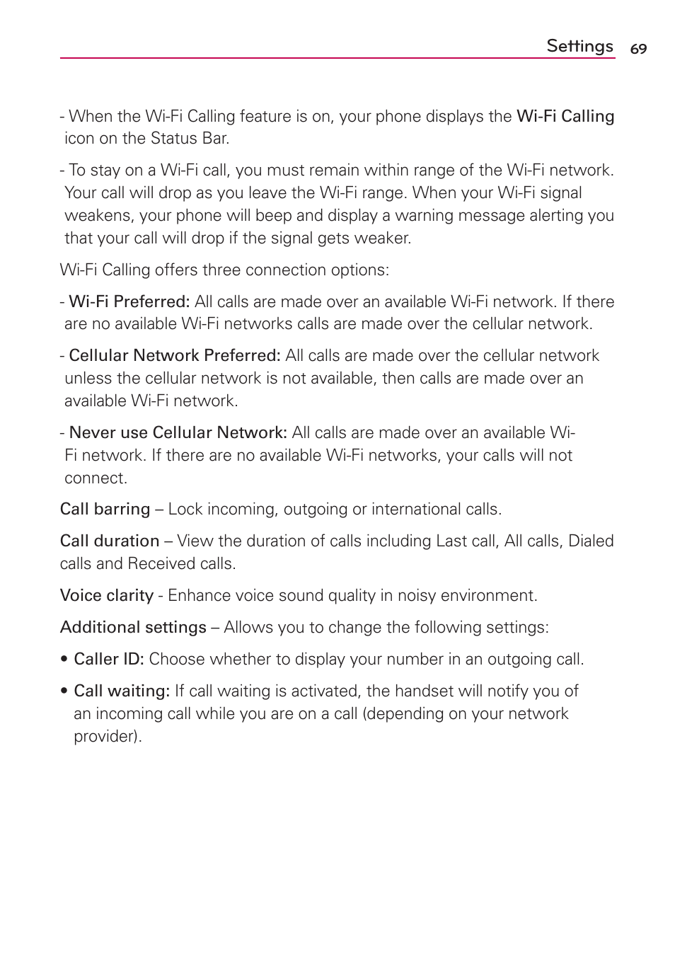 LG MS659 User Manual | Page 71 / 121