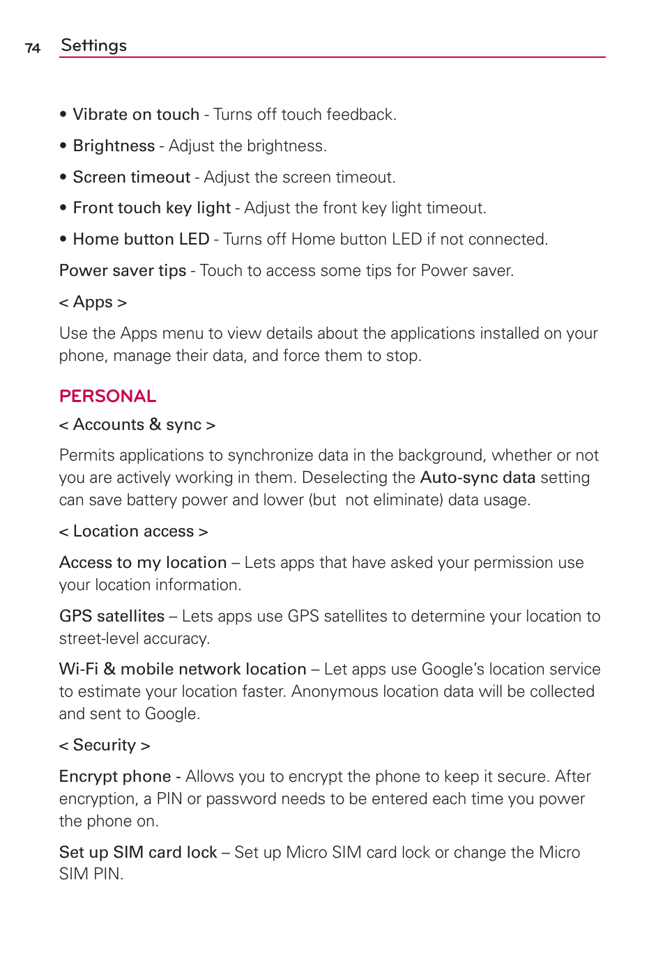 LG MS659 User Manual | Page 76 / 121