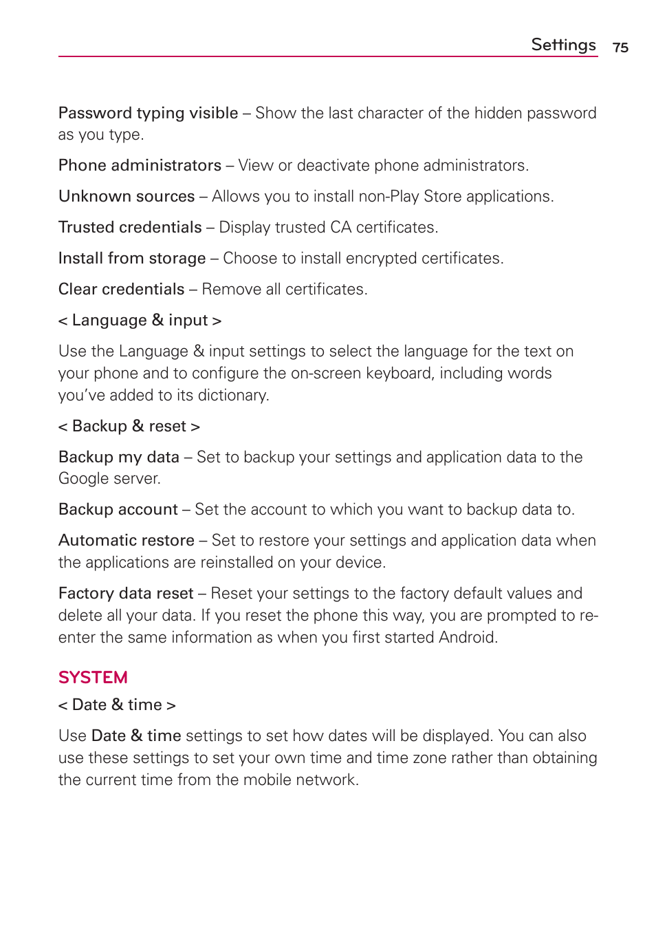 LG MS659 User Manual | Page 77 / 121