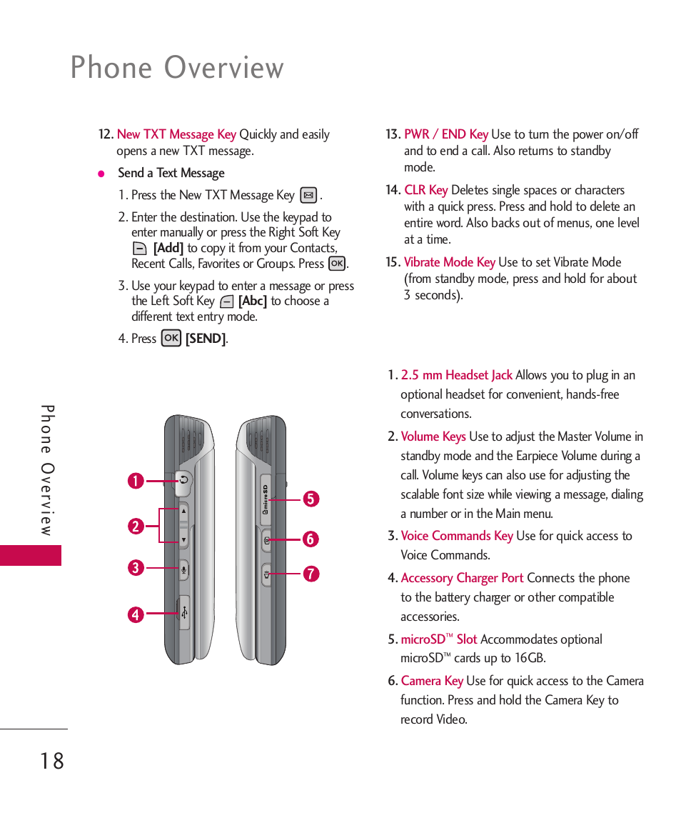 Phone overview, Ph on e o ve rvie w | LG LGAX8370 User Manual | Page 20 / 338