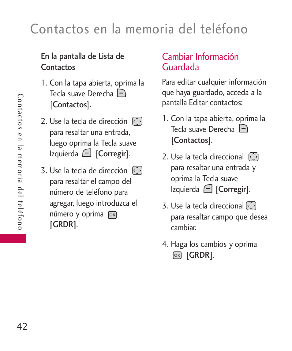 Cambiar información guardada | LG LGAX8370 User Manual | Page 203 / 338