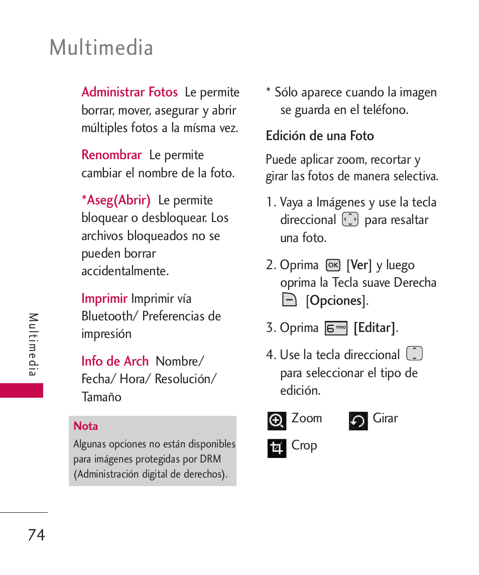 Multimedia | LG LGAX8370 User Manual | Page 235 / 338