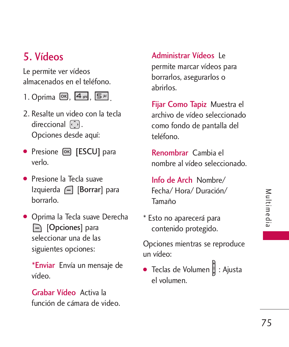 Vídeos | LG LGAX8370 User Manual | Page 236 / 338